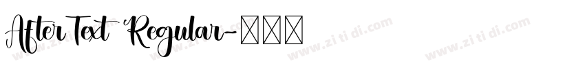 AfterText Regular字体转换